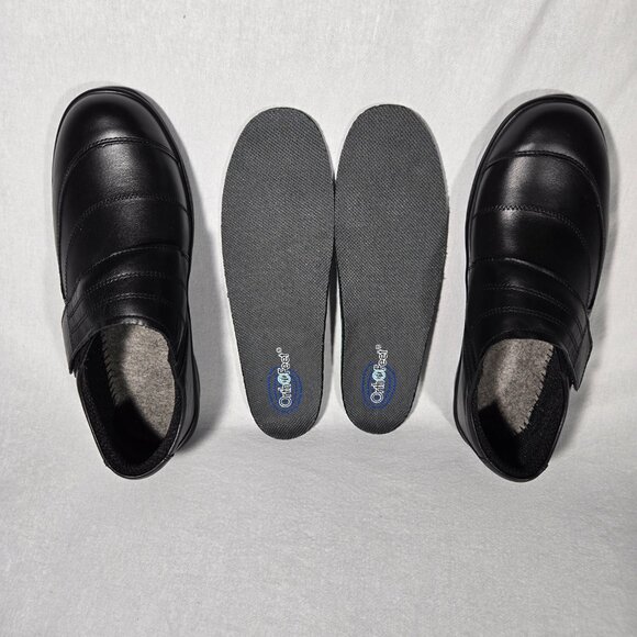 NEW OrthOFeet EMILY 73032 BLACK Leather All-Day-Comfort Shoes Women's 9 B MEDIUM - Picture 15 of 17